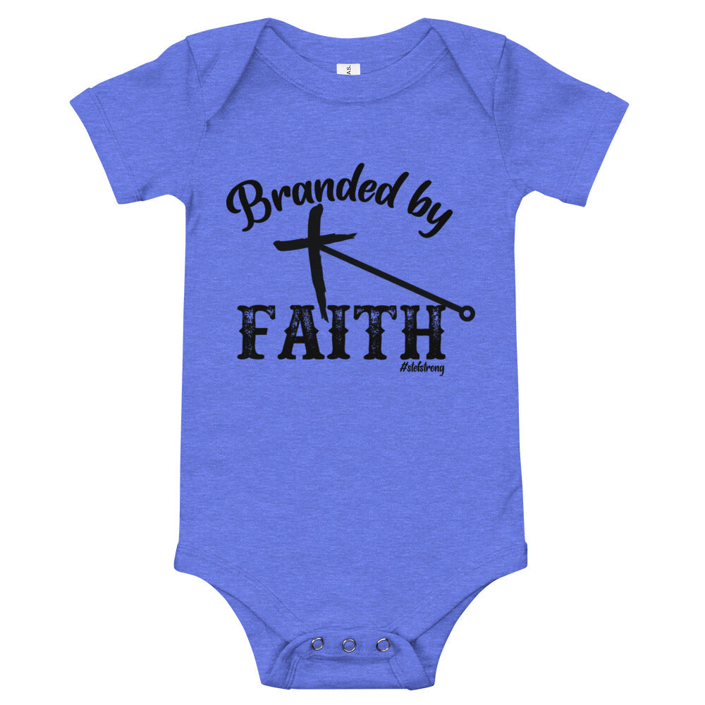 Branded by Faith - Baby short sleeve one piece