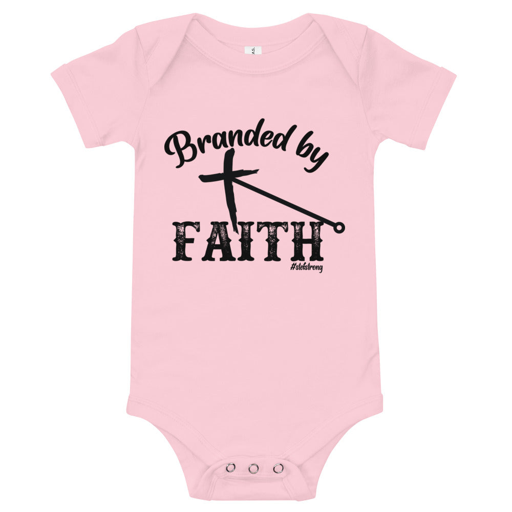 Branded by Faith - Baby short sleeve one piece