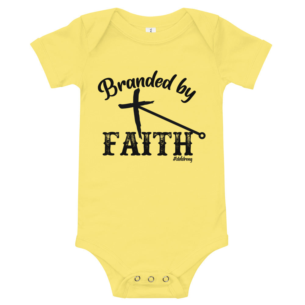 Branded by Faith - Baby short sleeve one piece