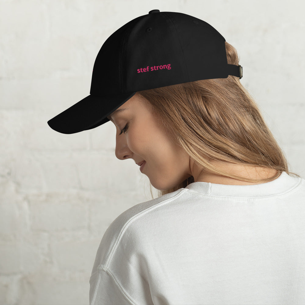 Crown and Cross Logo - Pink Embroidery - Dad hat