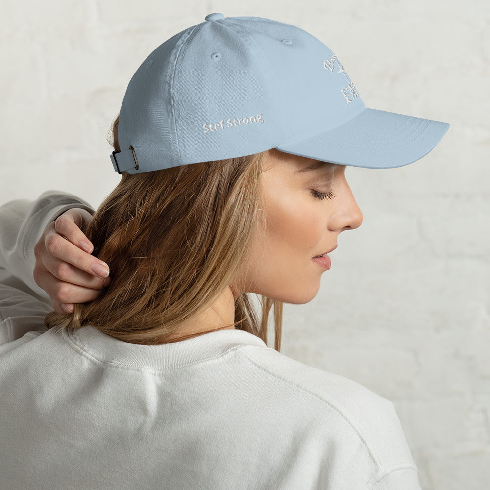 Branded by Faith - White Embroidery - Dad hat