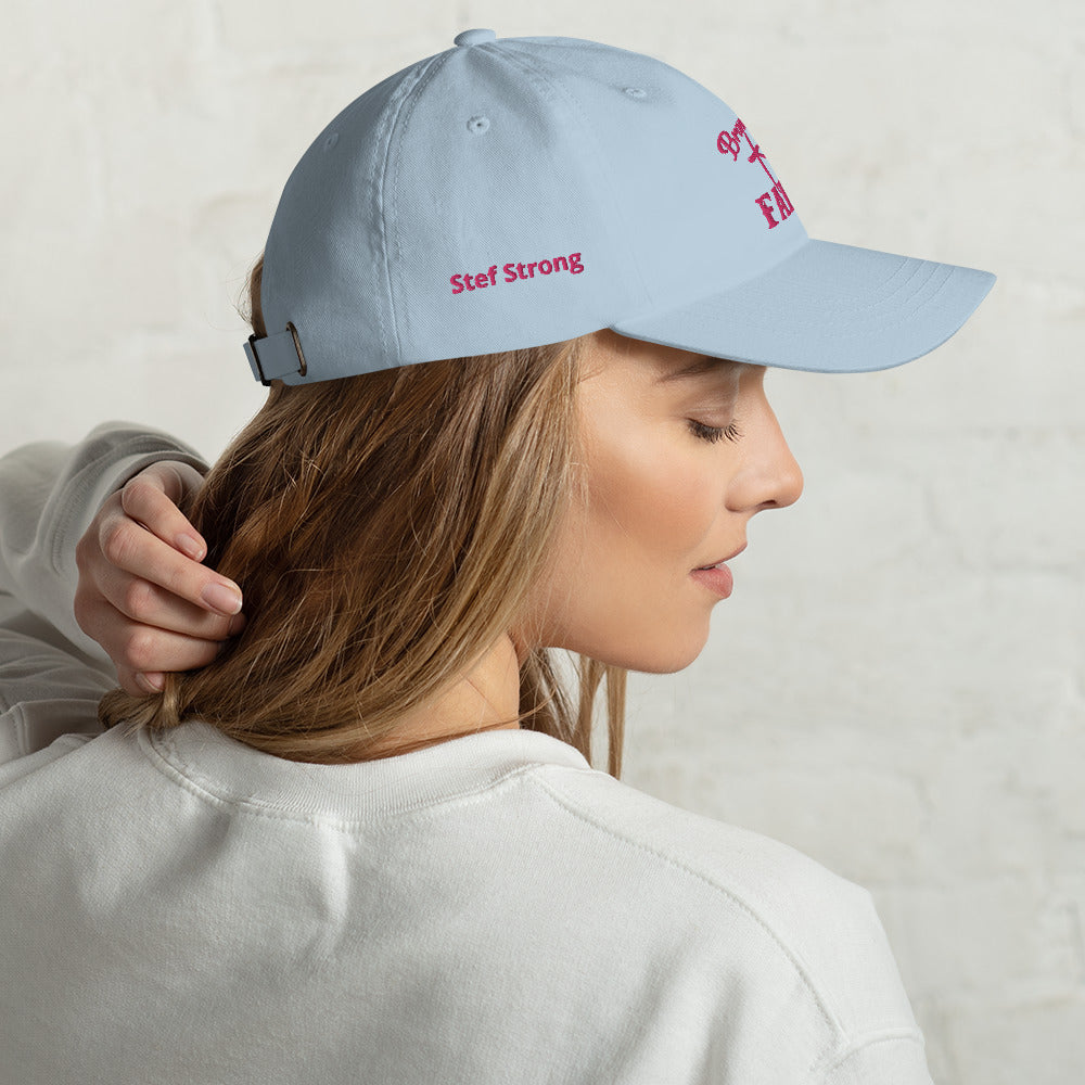 Branded by Faith - Pink Embroidery - Dad hat