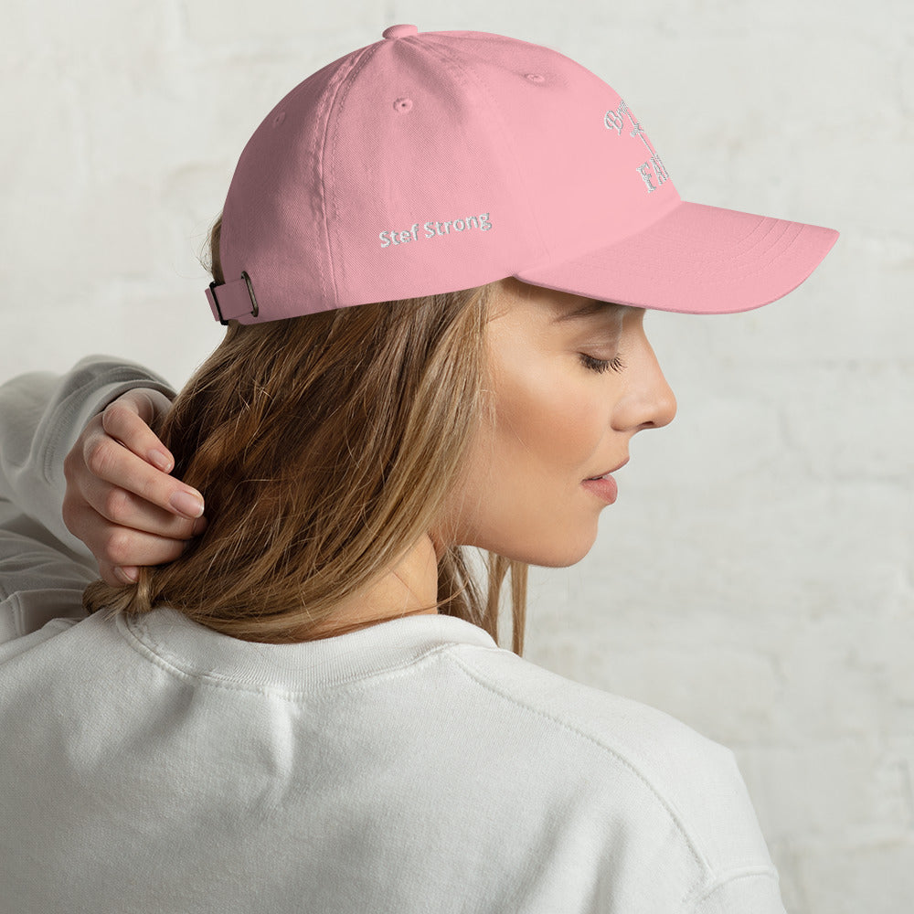 Branded by Faith - White Embroidery - Dad hat