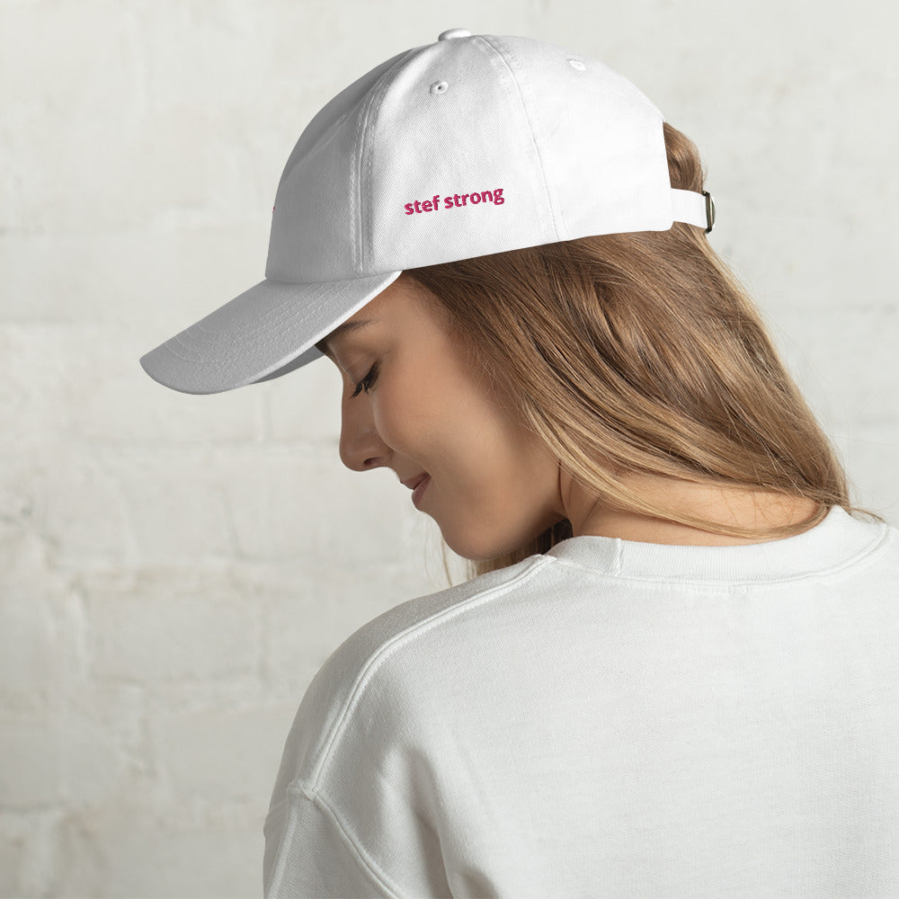 Crown and Cross Logo - Pink Embroidery - Dad hat