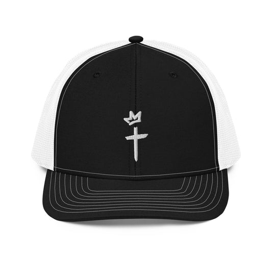 White Embroidery - Crown and Cross Logo - Trucker Cap