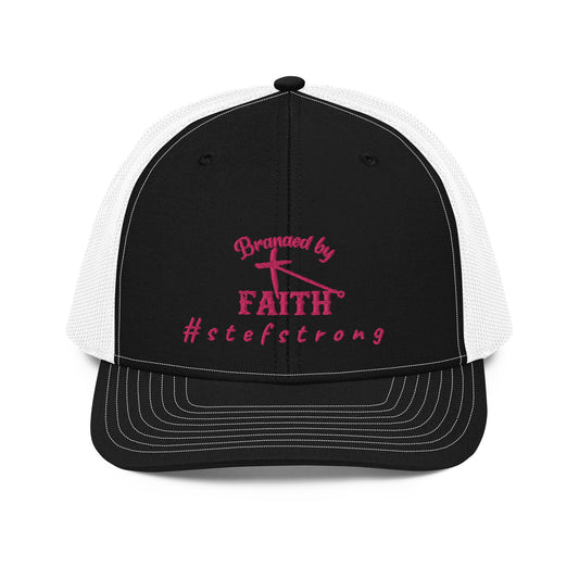 Branded By Faith - Pink Embroidery - Trucker Cap