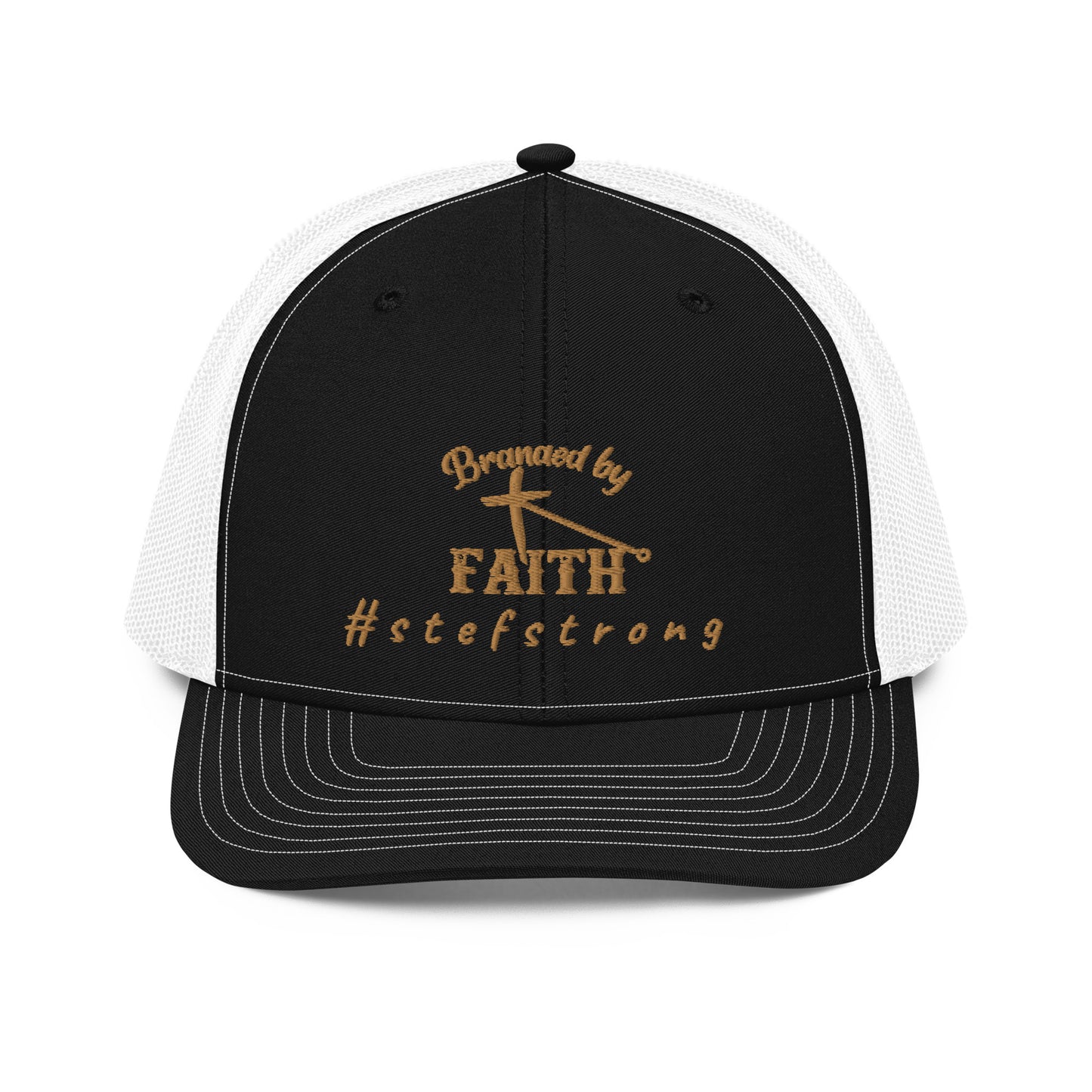 Branded by Faith - Gold Embroidery - Trucker Cap