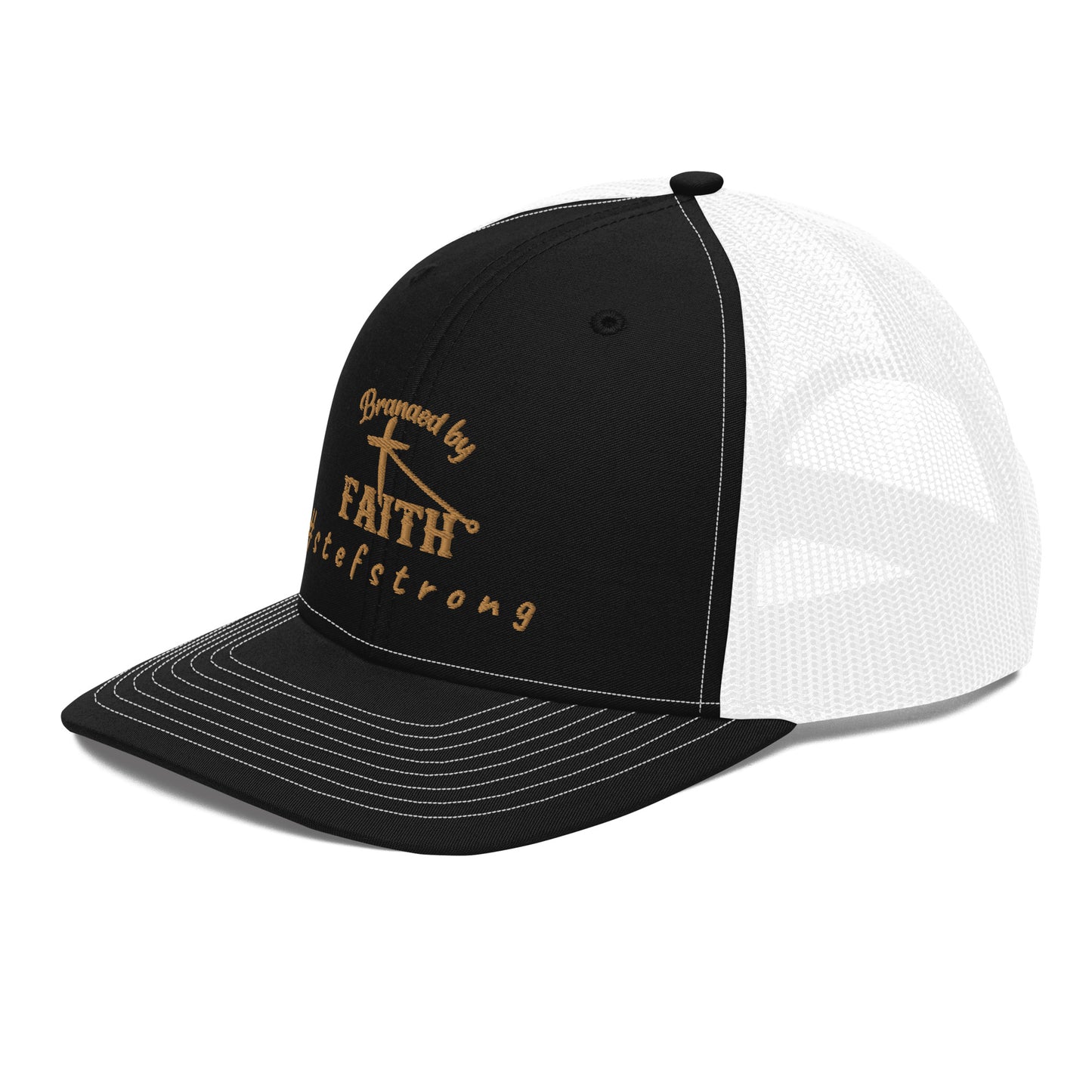 Branded by Faith - Gold Embroidery - Trucker Cap