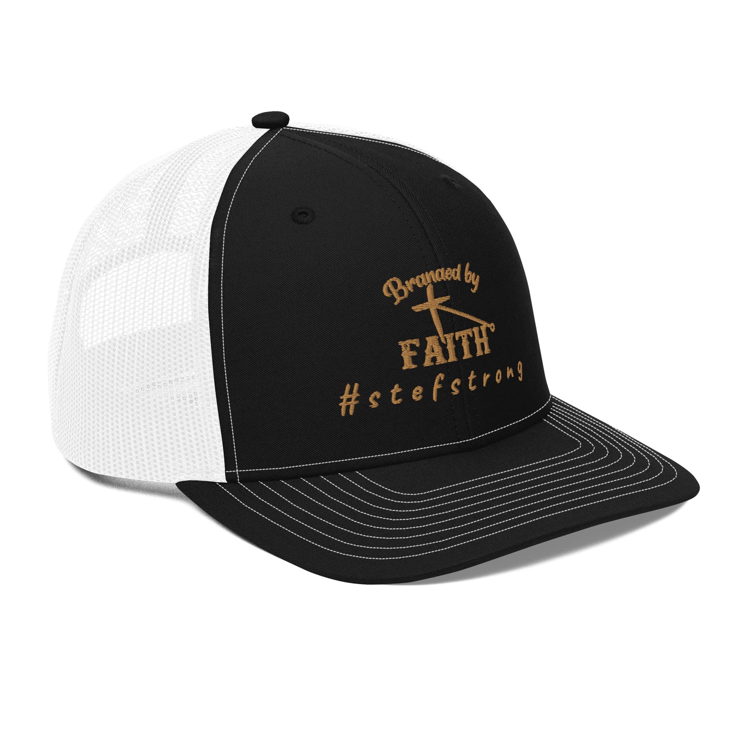 Branded by Faith - Gold Embroidery - Trucker Cap