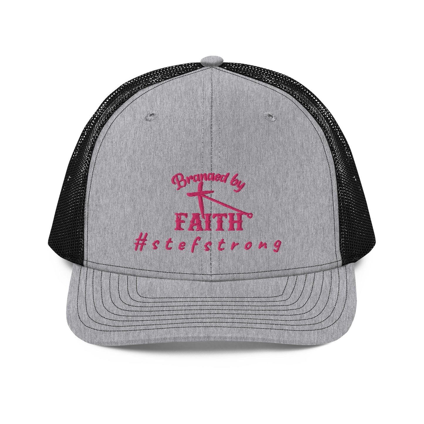 Branded By Faith - Pink Embroidery - Trucker Cap