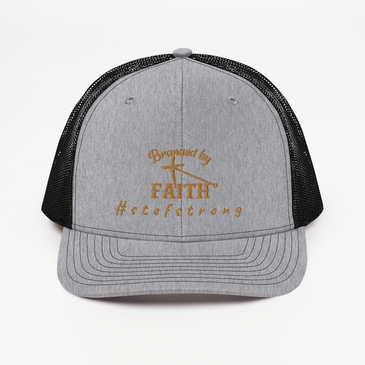 Branded by Faith - Gold Embroidery - Trucker Cap