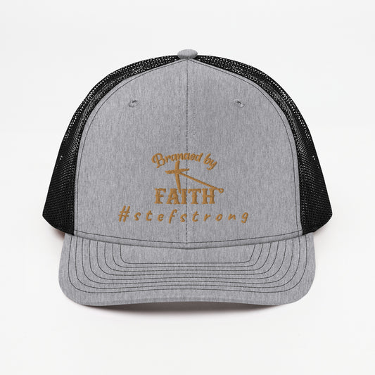 Branded by Faith - Gold Embroidery - Trucker Cap