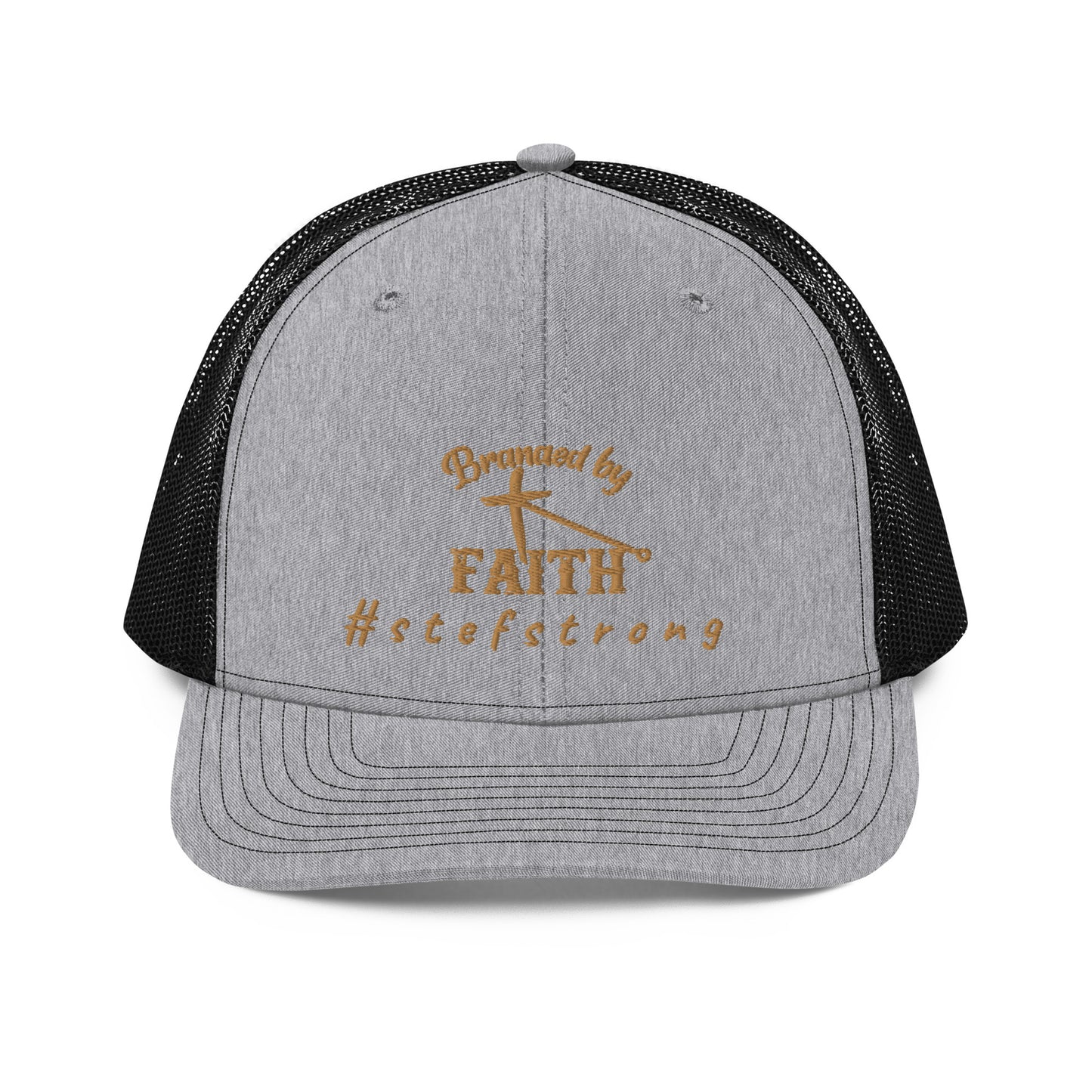 Branded by Faith - Gold Embroidery - Trucker Cap