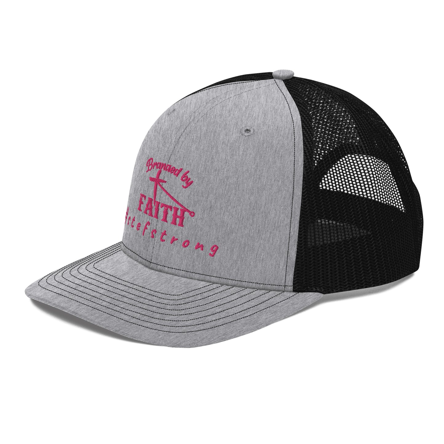 Branded By Faith - Pink Embroidery - Trucker Cap