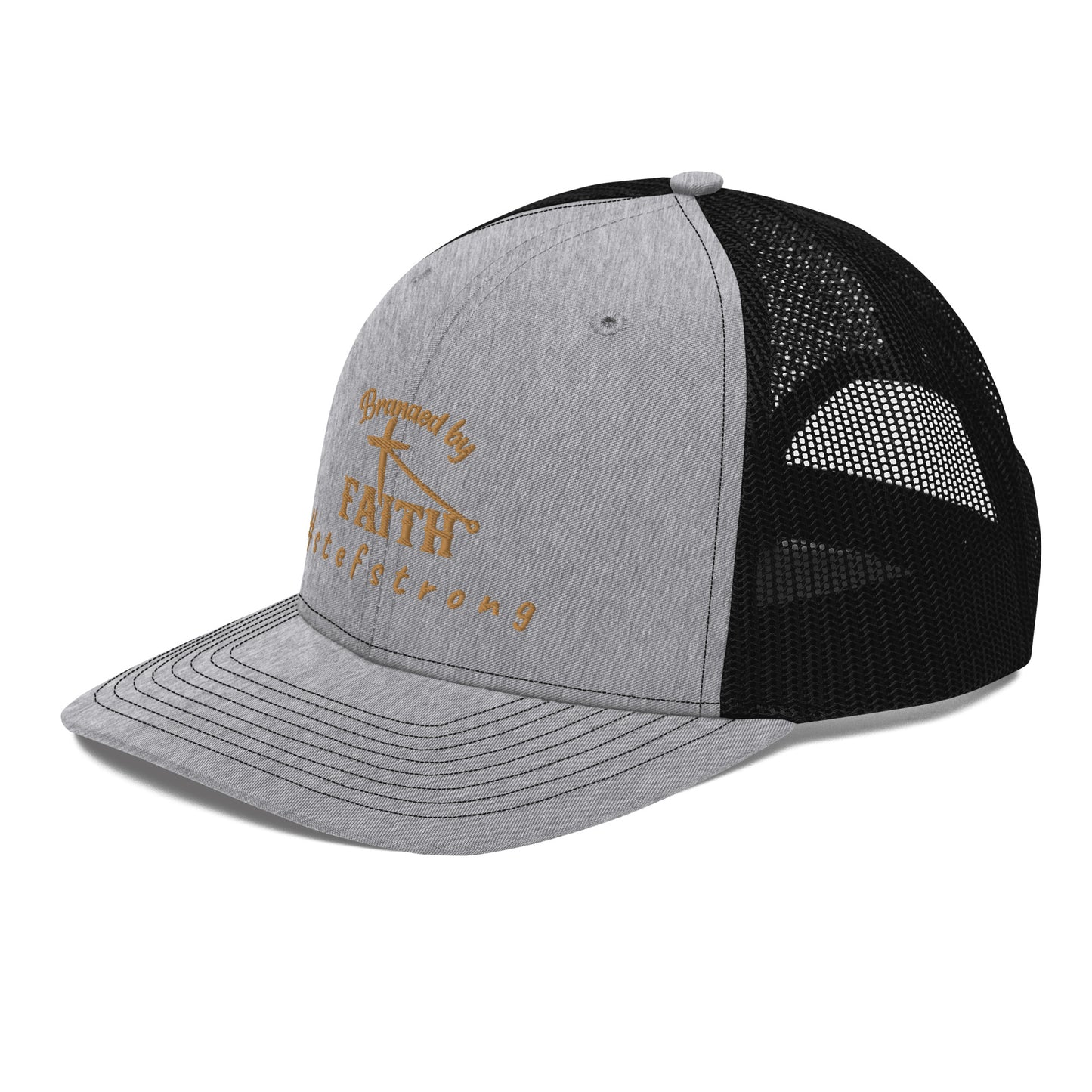 Branded by Faith - Gold Embroidery - Trucker Cap