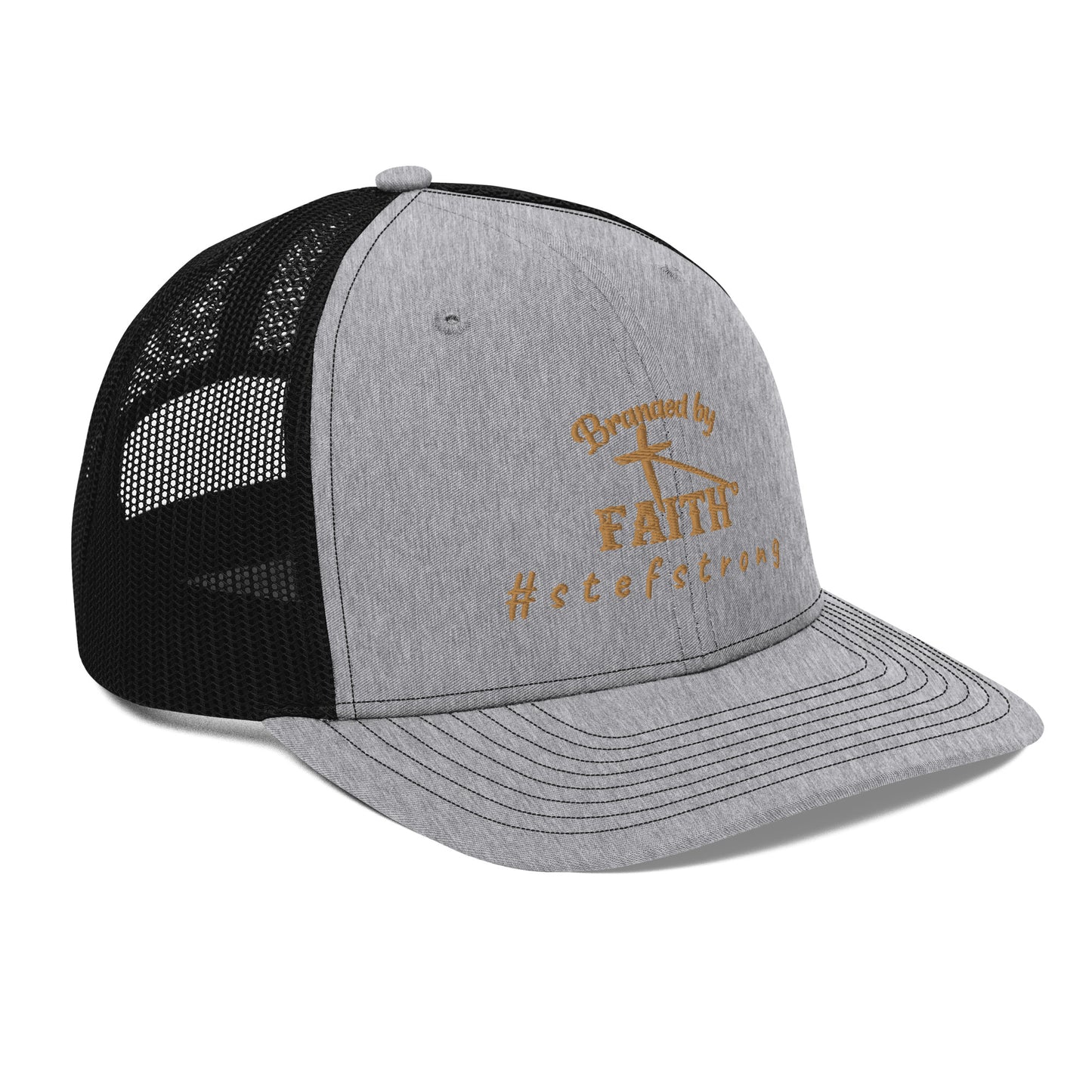 Branded by Faith - Gold Embroidery - Trucker Cap