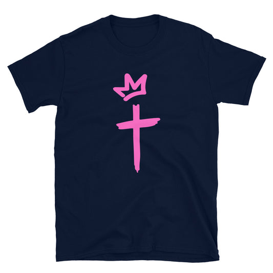 Crown and Cross Logo Front - Strong and Beautiful Back - Short-Sleeve Unisex T-Shirt