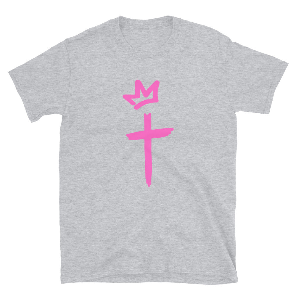 Crown and Cross Logo Front - Strong and Beautiful Back - Short-Sleeve Unisex T-Shirt