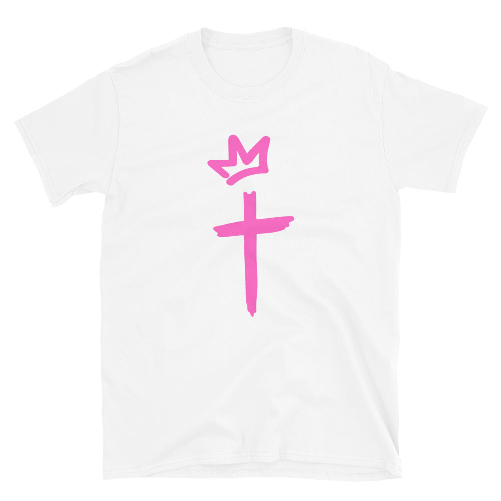 Crown and Cross Logo Front - Strong and Beautiful Back - Short-Sleeve Unisex T-Shirt