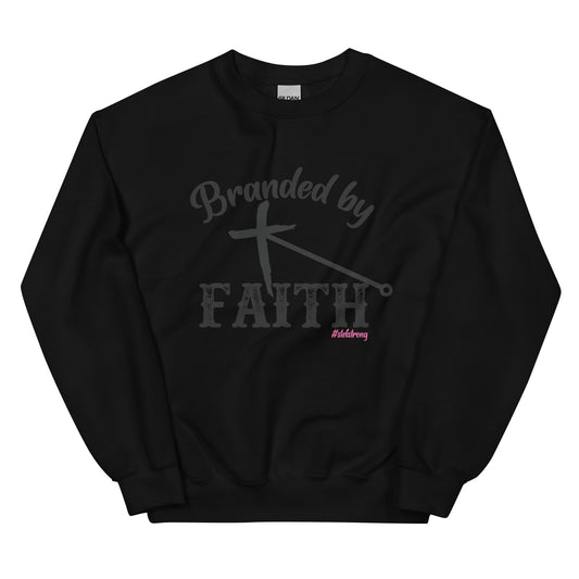 Branded by Faith - With Pink #StefStrong - Unisex Sweatshirt