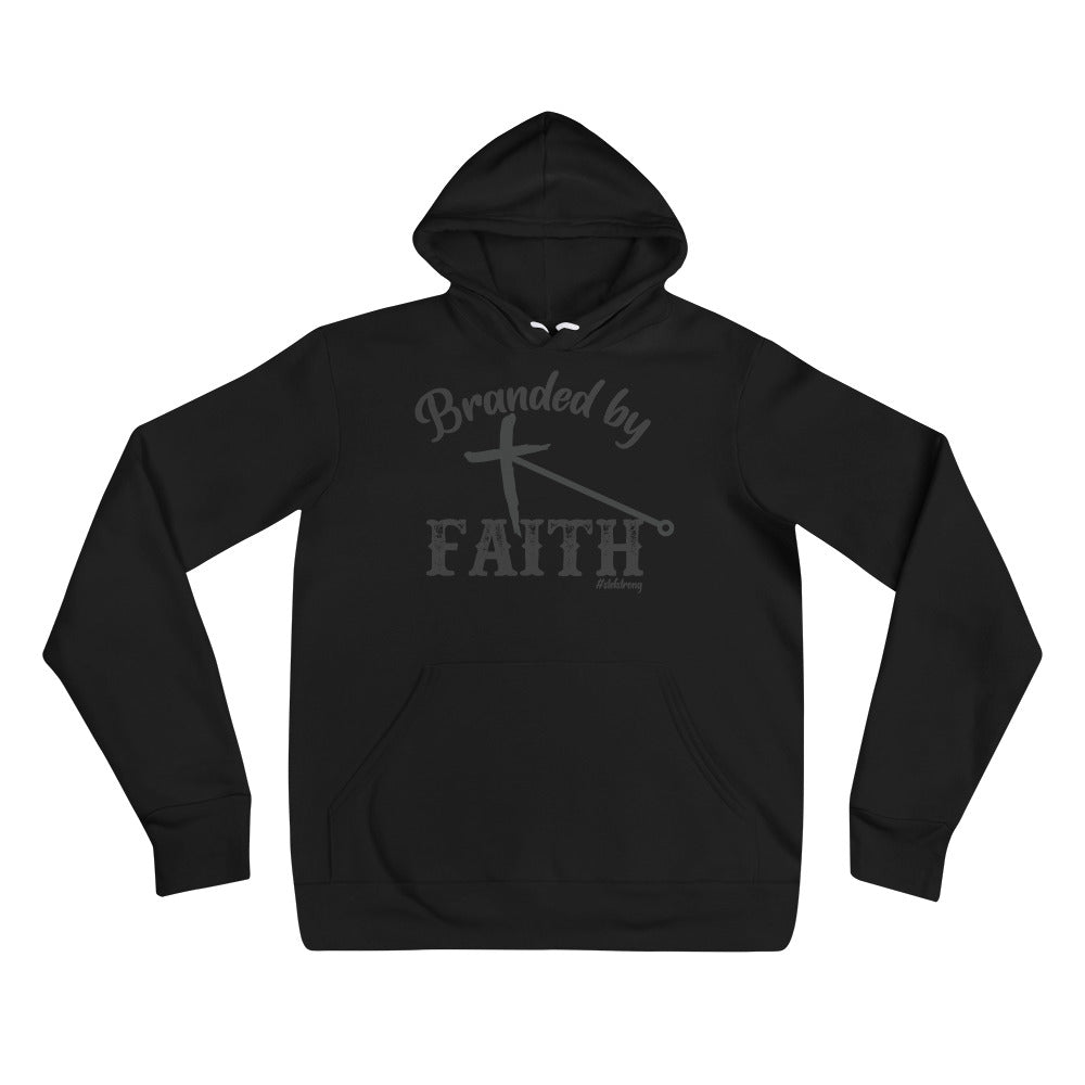 Branded by Faith - With Black #StefStrong - Unisex Hoodie