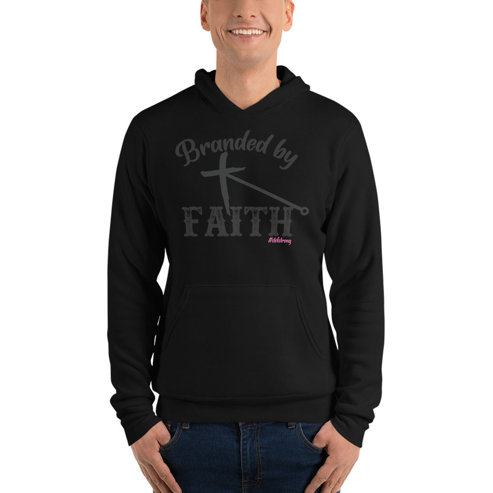 Branded by Faith - With Pink #StefStrong - Unisex Hoodie