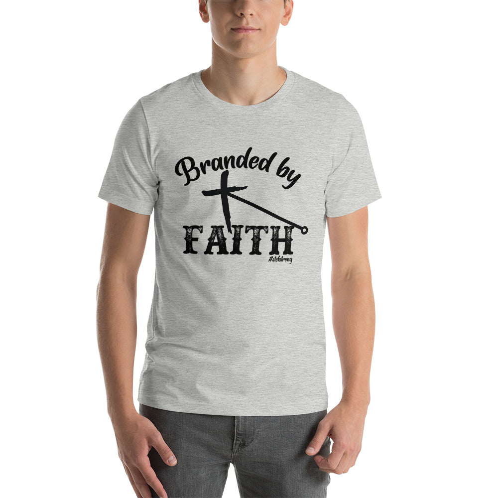 Branded by Faith - With Black #StefStrong - Unisex t-shirt