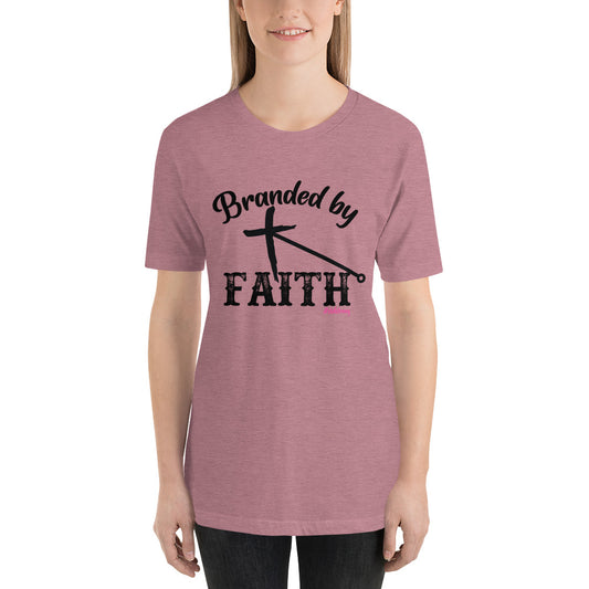 Branded by Faith - With Pink #StefStrong - Unisex t-shirt