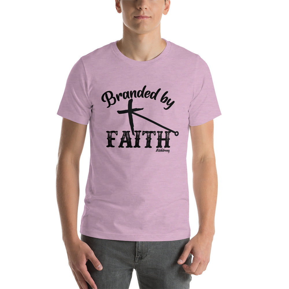 Branded by Faith - With Black #StefStrong - Unisex t-shirt