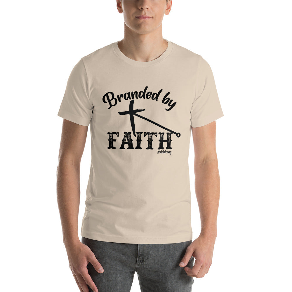 Branded by Faith - With Black #StefStrong - Unisex t-shirt